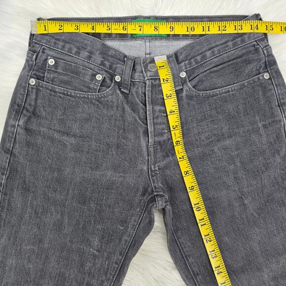 Club Monaco Selvedge Barrette Button Jeans Men 29 x 32 Grey Wash Made In USA - Picture 12 of 12